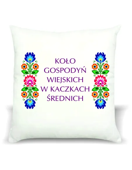 FOTO PODUSZKA koło gospodyń wiejskich KGW + twój tekst grafika nazwa