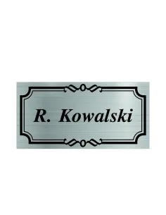 TABLICZKA nierdzewna laminat Z GRAWEREM Z TWOIM NAZWISKIEM na drzwi domu mieszkania