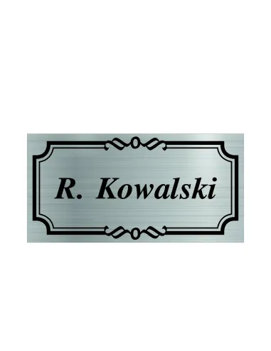 TABLICZKA nierdzewna laminat Z GRAWEREM Z TWOIM NAZWISKIEM na drzwi domu mieszkania