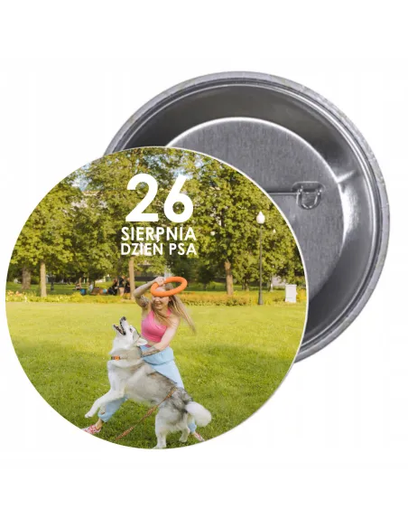 Przypinki buttony DZIEŃ PSA  znaczki badziki z grafiką