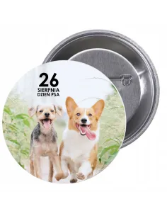 Przypinki buttony DZIEŃ PSA  znaczki badziki z grafiką