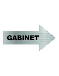 TABLICZKA TABLICA GRAWEROWANA STRZAŁKA nierdzewna z TWOIM NAPISEM gabinet