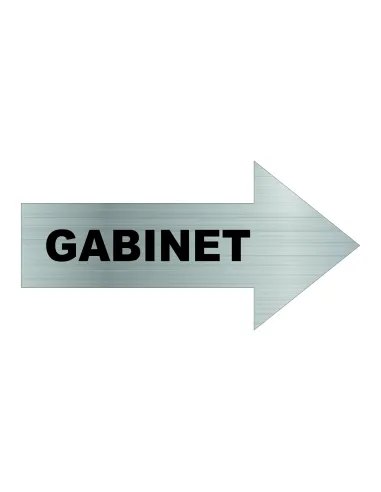 TABLICZKA TABLICA GRAWEROWANA STRZAŁKA nierdzewna z TWOIM NAPISEM gabinet