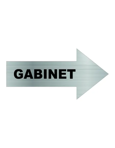 TABLICZKA TABLICA GRAWEROWANA STRZAŁKA nierdzewna z TWOIM NAPISEM gabinet