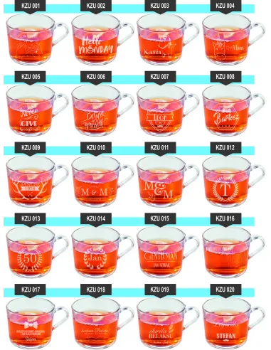 Szklanka do herbaty z grawerem na prezent