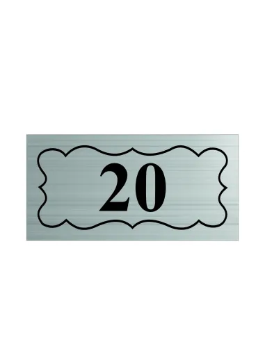 TABLICZKA tablica nierdzewna Z GRAWEREM z numerem pomieszczenia prostokątna