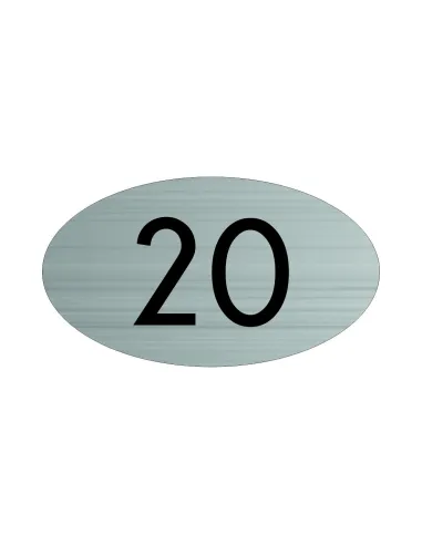 TABLICZKA nierdzewna owalna Z GRAWEREM numer numerek na szafkę drzwi mieszkania