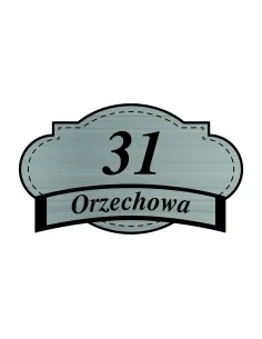 TABLICZKA TABLICA GRAWEROWANA ADRESOWA grawer nierdzewna 20 cm