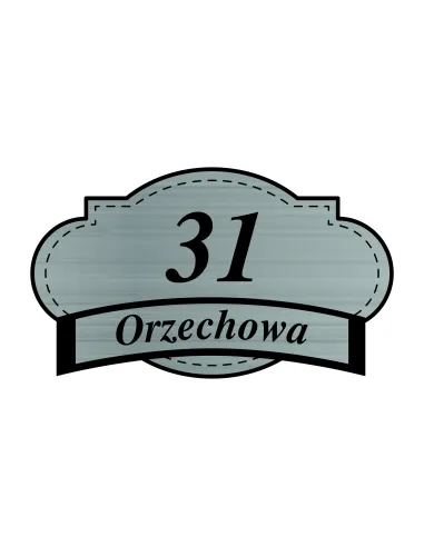 TABLICZKA TABLICA GRAWEROWANA ADRESOWA grawer nierdzewna 20 cm