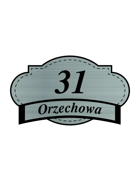 TABLICZKA TABLICA GRAWEROWANA ADRESOWA grawer nierdzewna 20 cm