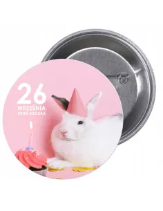 Przypinki buttony DZIEŃ KRÓLIKA  znaczki badziki z grafiką