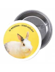 Przypinki buttony DZIEŃ KRÓLIKA  znaczki badziki z grafiką