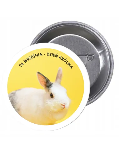 Przypinki buttony DZIEŃ KRÓLIKA  znaczki badziki z grafiką