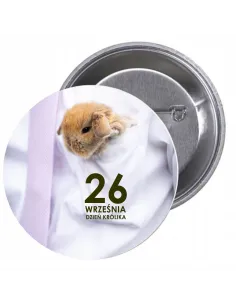 Przypinki buttony DZIEŃ KRÓLIKA  znaczki badziki z grafiką