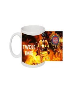 Kubek prezent dla strażaka z nadrukiem imię straż pożarna
