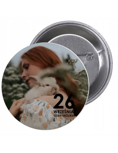 Przypinki buttony DZIEŃ KRÓLIKA  znaczki badziki z grafiką