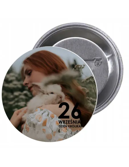 Przypinki buttony DZIEŃ KRÓLIKA  znaczki badziki z grafiką