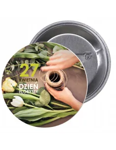 Przypinki buttony DZIEŃ FLORYSTY  znaczki badziki z grafiką