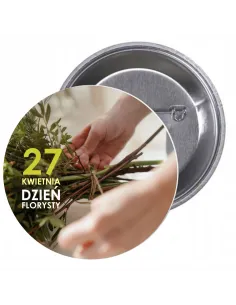 Przypinki buttony DZIEŃ FLORYSTY  znaczki badziki z grafiką