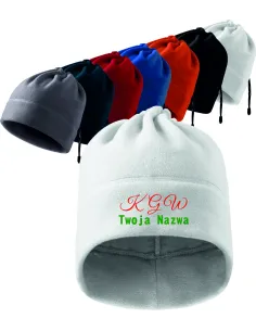 CZAPKA/KOMIN Z DOWOLNYM HAFTEM koło gospodyń wiejskich + twój TEKST KGW