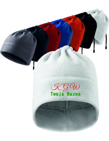 CZAPKA/KOMIN Z DOWOLNYM HAFTEM koło gospodyń wiejskich + twój TEKST KGW