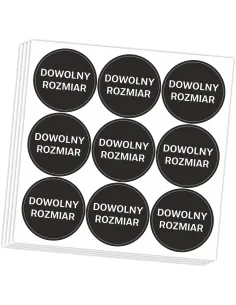 Naklejki z twoim LOGO ETYKIETY WLEPKI OKRĄGŁE NADRUK REKLAMOWE 5x5 160 szt