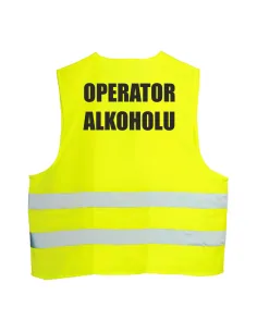 Kamizelka odblaskowa z nadrukiem tył OPERATOR ALKOHOLU 1 szt