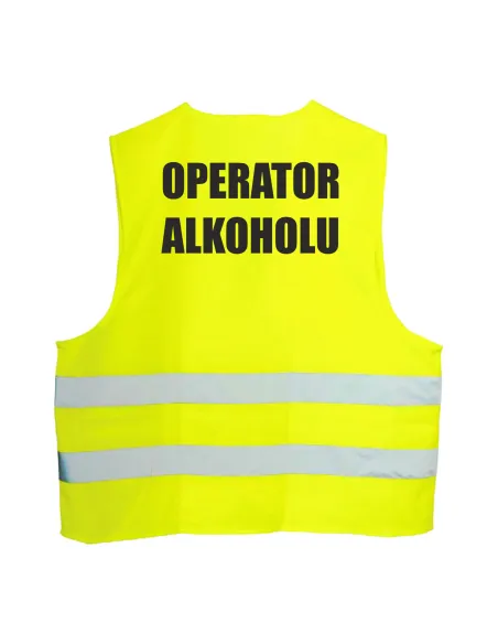 Kamizelka odblaskowa z nadrukiem tył OPERATOR ALKOHOLU 1 szt