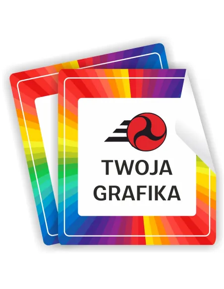 Naklejki z twoim LOGO ETYKIETY WLEPKI REKLAMOWE twój nadruk grafika tekst