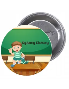 Przypinki buttony DYŻURNY KLASOWY  znaczki badziki z grafiką