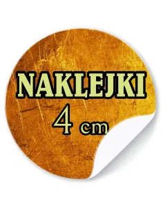 Naklejki LOGO ETYKIETY REKLAMOWE twój nadruk grafika tekst 4cm 500 szt