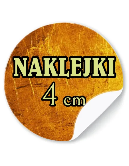 Naklejki LOGO ETYKIETY REKLAMOWE twój nadruk grafika tekst 4cm 500 szt
