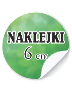 Naklejki z LOGO ETYKIETY REKLAMOWE twój nadruk grafika tekst 6 cm 250 szt