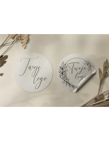 Naklejki okrągłe prostokątne z LOGO ETYKIETY REKLAMOWE twój nadruk grafika