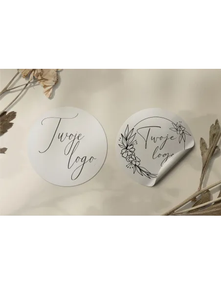 Naklejki okrągłe prostokątne z LOGO ETYKIETY REKLAMOWE twój nadruk grafika