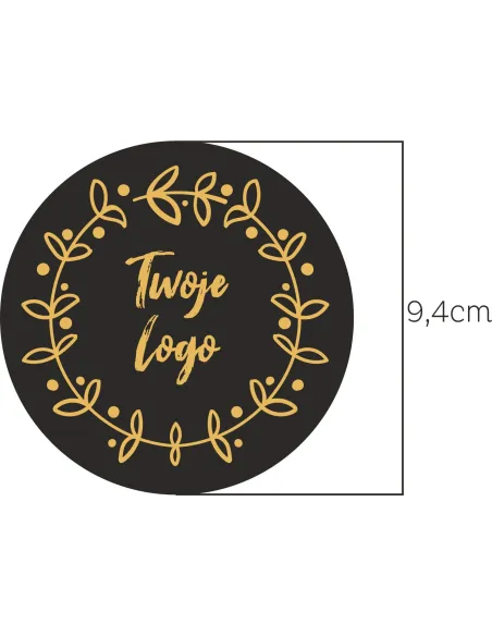 Naklejki LOGO ETYKIETY REKLAMOWE twój nadruk grafika tekst 9,4cm 250 szt