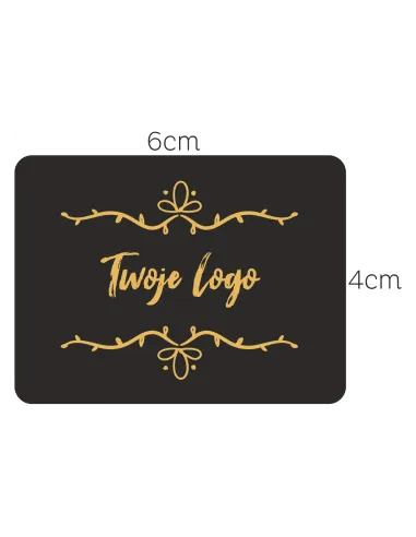 Naklejki LOGO ETYKIETY REKLAMOWE twój nadruk grafika tekst 4x6 cm 500 szt