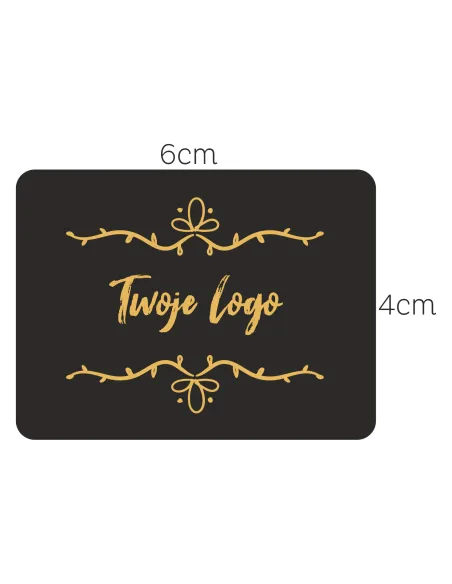 Naklejki LOGO ETYKIETY REKLAMOWE twój nadruk grafika tekst 4x6 cm 500 szt