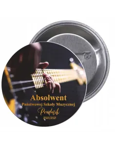 Przypinki buttony ABSOLWENT SZKOŁY MUZYCZNEJ  znaczki badziki z grafiką