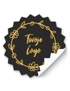 Naklejki LOGO ETYKIETY REKLAMOWE twój nadruk grafika tekst 3,5 cm 875 szt