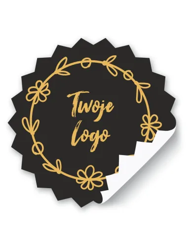 Naklejki LOGO ETYKIETY REKLAMOWE twój nadruk grafika tekst 3,5 cm 875 szt