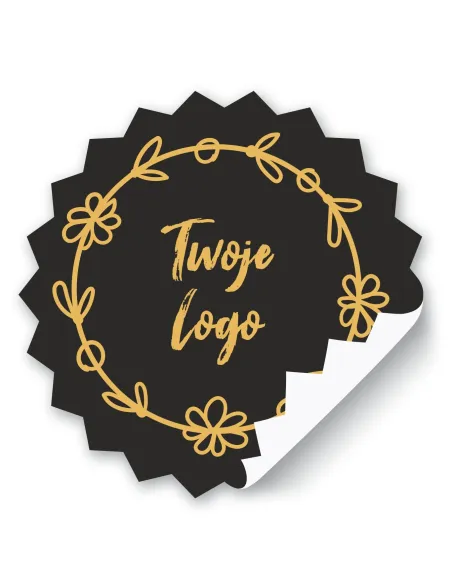 Naklejki LOGO ETYKIETY REKLAMOWE twój nadruk grafika tekst 3,5 cm 875 szt