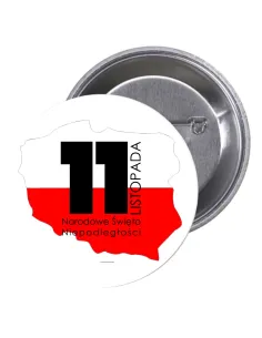 Przypinki buttony 11 LISTOPADA NARODOWE ŚWIĘTO NIEPODLEGŁOŚCI  znaczki badziki z grafiką