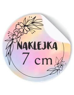 Naklejki ETYKIETY REKLAMOWE twoje LOGO dowolny nadruk 7 cm 100 sztuk