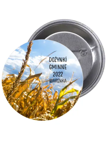 Przypinki buttony DOŻYNKI GMINNE  znaczki badziki z grafiką