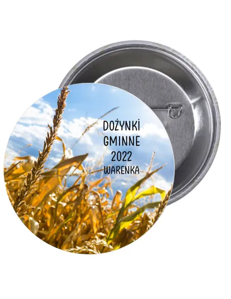 Przypinki buttony DOŻYNKI GMINNE  znaczki badziki z grafiką