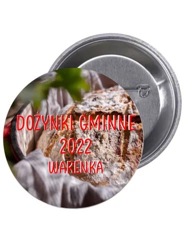 Przypinki buttony DOŻYNKI GMINNE  znaczki badziki z grafiką