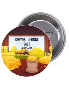 Przypinki buttony DOŻYNKI GMINNE  znaczki badziki z grafiką