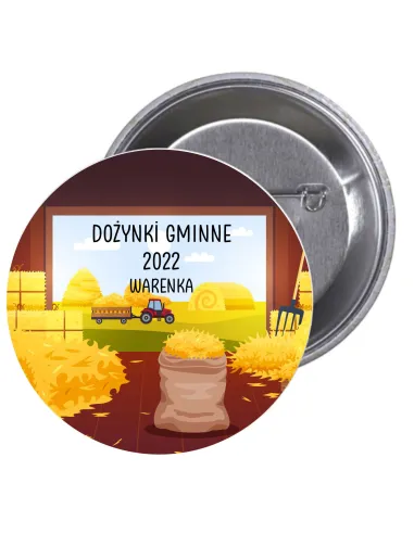 Przypinki buttony DOŻYNKI GMINNE  znaczki badziki z grafiką