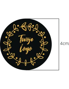 Naklejki ETYKIETY REKLAMOWE twoje LOGO dowolny nadruk 4 cm 280 sztuk